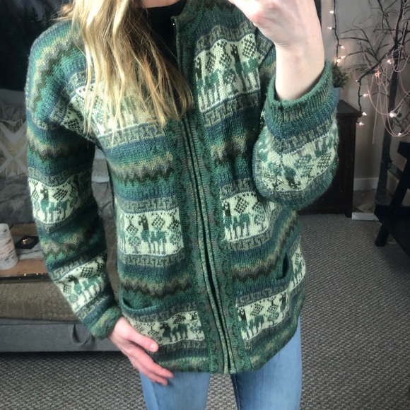 Vintage Sweaters - Vintage Peruvian 100% alpaca wool